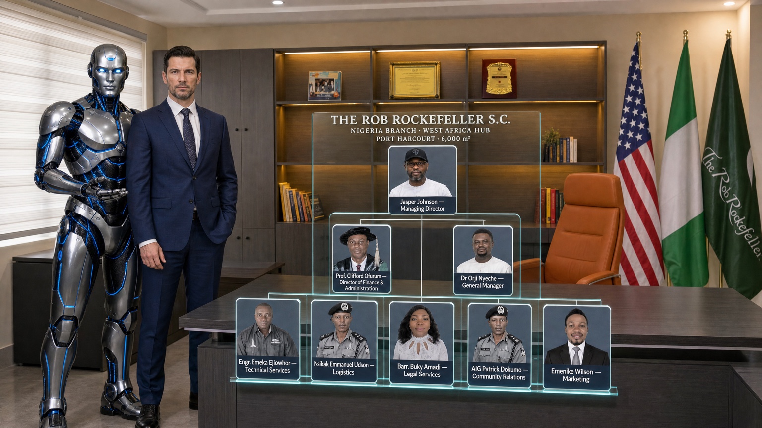 User-supplied 3D organisation chart for the RRSC Nigeria Branch